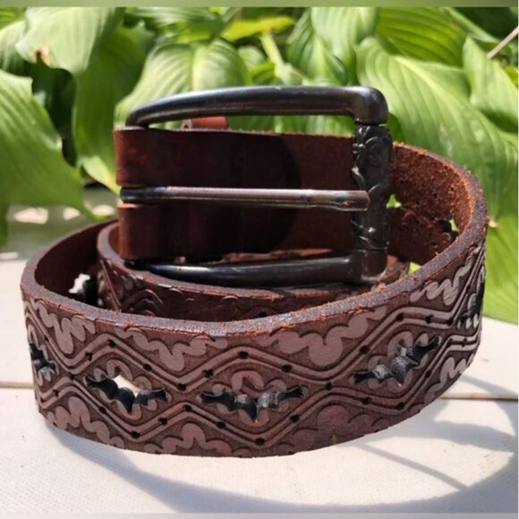 Streets Ahead Vintage Leather Brown Belt size S - Picture 1 of 7